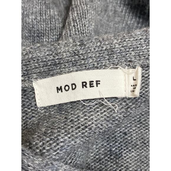 Mod Ref Women's Gray Long Sleeve Button Down Knit Cardigan Sweater Top Size L - Picture 3 of 3